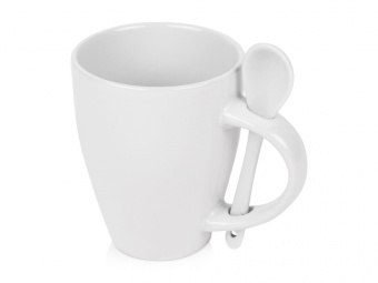 Кружка с ложкой Авеленго (белый)