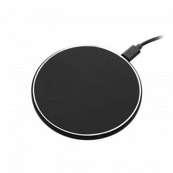 Беспроводное зарядное устройство с подсветкой 15W Auris, черное