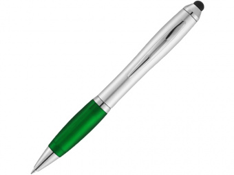 Ручка-стилус шариковая Nash (зеленый, серебристый)