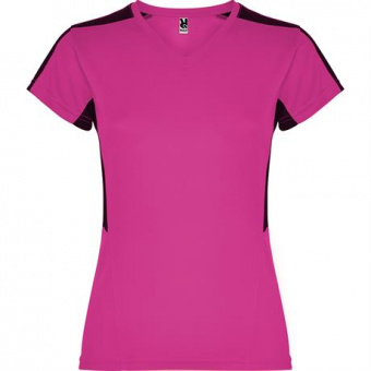 Спортивная футболка SUZUKA женская, ФУКСИЯ/ЧЕРНЫЙ 2XL