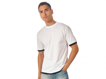 Футболка Rotterdam мужская (белый, черный)