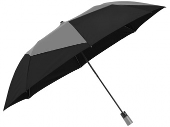 Зонт складной Pinwheel (черный, серый)