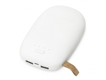 Внешний аккумулятор в форме камня Stone, 10400 mAh (белый)
