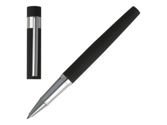 Ручка-роллер Loop Black (черный, серебристый)