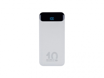 Внешний аккумулятор с дисплеем, 10000 mAh (белый)