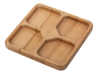 Менажница квадратная Snacks (коричневый)