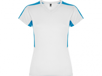 Спортивная футболка Suzuka женская (белый, бирюзовый)