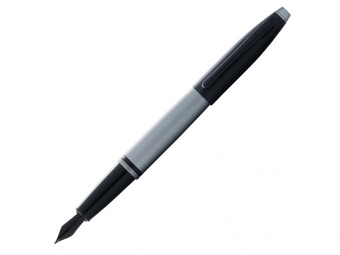 Ручка перьевая Calais Matte Gray and Black Lacquer, перо M (серый)