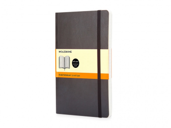 Записная книжка А5 (Large) Classic Soft (в линейку) (черный)