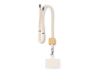 Ланьярд NIBIS (белый, натуральный)