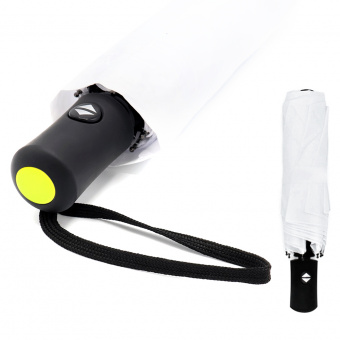 Автоматический противоштормовой зонт Vortex To Go, белый/жёлтый