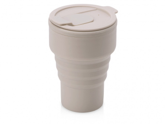 Силиконовый складной стакан GoCup (бежевый)