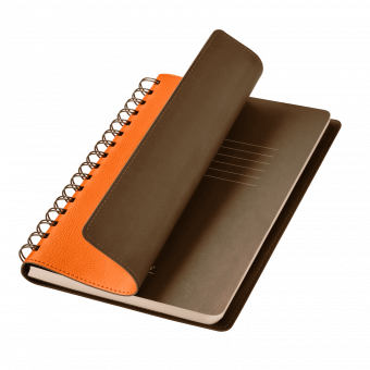 Ежедневник Vista недатированный, оранжевый/коричневый