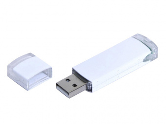 USB 2.0- флешка промо на 64 Гб прямоугольной классической формы (белый)