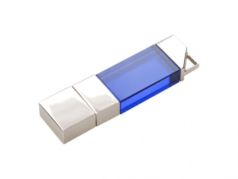 USB 2.0- флешка на 16 Гб кристалл мини (синий)