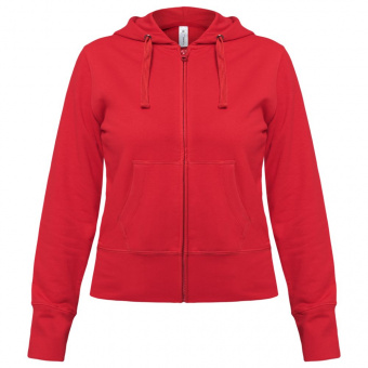 Толстовка женская Hooded Full Zip красная