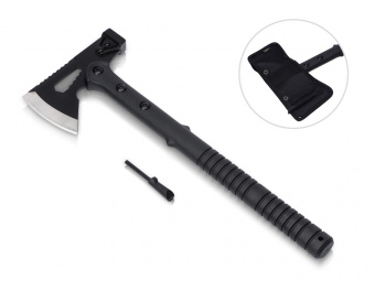 Топор 4-в-1 с огнивом Lumber (серебристый, черный)