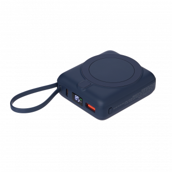 Внешний аккумулятор с подсветкой Ritter PD 10000mAh с функцией беспроводной зарядки 15W, синий