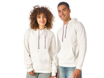 Толстовка Stream с капюшоном, унисекс (белый)