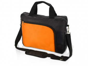 Сумка для ноутбука Quick (черный, оранжевый)