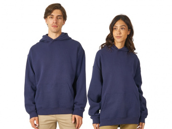 Толстовка с капюшоном оверсайз Berlin унисекс (темно-синий)