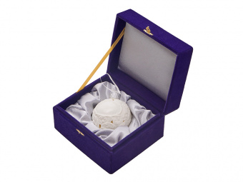 Шар новогодний с подсветкой и зоной для персонализации (белый)