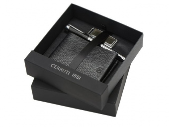 Набор Cerruti 1881: портмоне, ручка роллер, флеш-карта USB 2.0 на 4 Гб