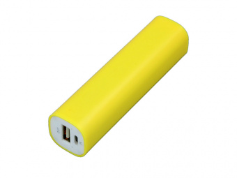 Внешний аккумулятор Digi прямоугольной формы, 2600 mAh (желтый)