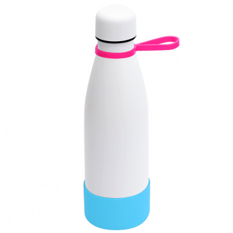 Термобутылка герметичная вакуумная Olivia To Go, белый/розовый/бирюзовый Термобутылка герметичная вакуумная Olivia To Go, белый/розовый/бирюзовый