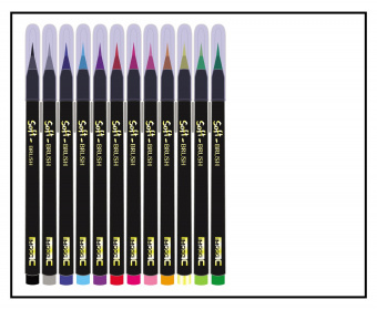 Ручки-кисти ImageC - Набор для творчества с 12 интерактивными открытками