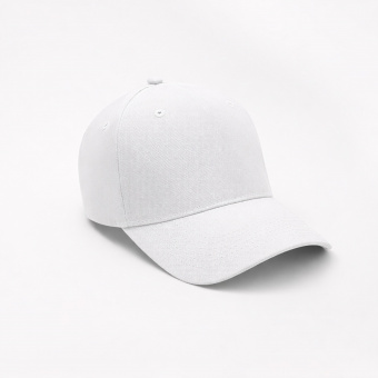 Бейсболка Фит, 5 клиньев, белый
