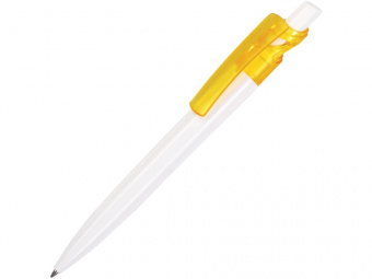 Ручка пластиковая шариковая Maxx White Bis (белый, желтый)