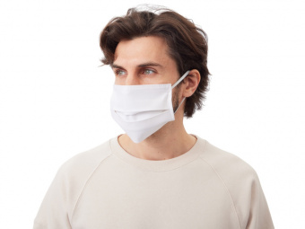 Маска для лица многоразовая из хлопка (белый)