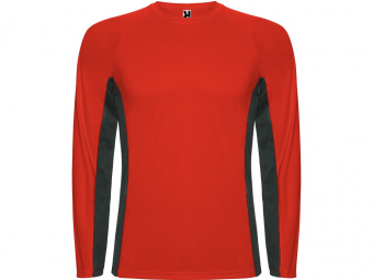 Футболка с длинным рукавом Shanghai мужская (красный, графит)