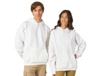 Толстовка с капюшоном оверсайз Berlin унисекс (белый)