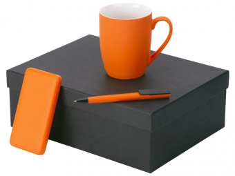 Подарочный набор COLOR IT c кружкой, ручкой и повербанком (оранжевый)