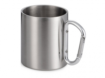 Кружка из стали с ручкой-карабином Elbrus (серебристый)