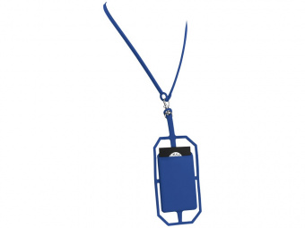 Картхолдер RFID со шнурком (ярко-синий)