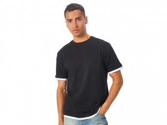 Футболка Rotterdam мужская (черный, белый)