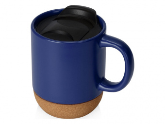 Кружка с пробковым дном и крышкой Denpasar (синий)