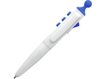 Ручка пластиковая шариковая Clic Pen (ярко-синий, белый)