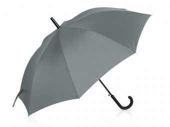 Зонт-трость Reviver с куполом из переработанного пластика (серый)