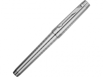 Ручка Паркер роллер Premier Premier DeLuxe Chiselling ST (серебристый)