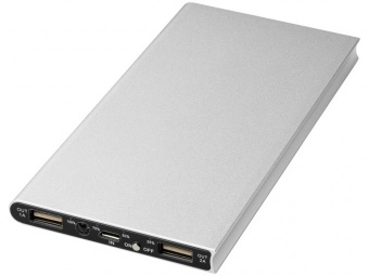 Внешний аккумулятор Plate, 8000 mAh (серебристый)