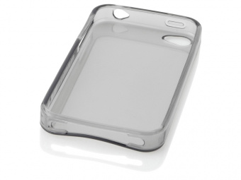 Чехол для Iphone 4/4S Скин (черный прозрачный)