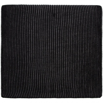 Шарф Nobilis, черный с серым меланжем