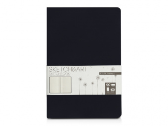 Скетчбук Sketch & Art 100 г/м2, soft-touch (черный)
