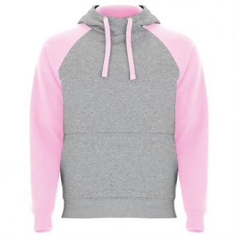 Двухцветное Толстовка BADET унисекс, ПЁСТРЫЙ СЕРЫЙ/СВЕТЛО-РОЗОВЫЙ L