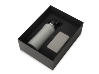 Подарочный набор COLOR IT с бутылкой для воды и повербанком, 10000 mAh (серый)