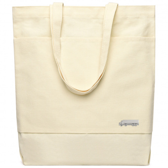 Сумка для покупок JETTA 325 г/м² с шильдом - фура, натуральный